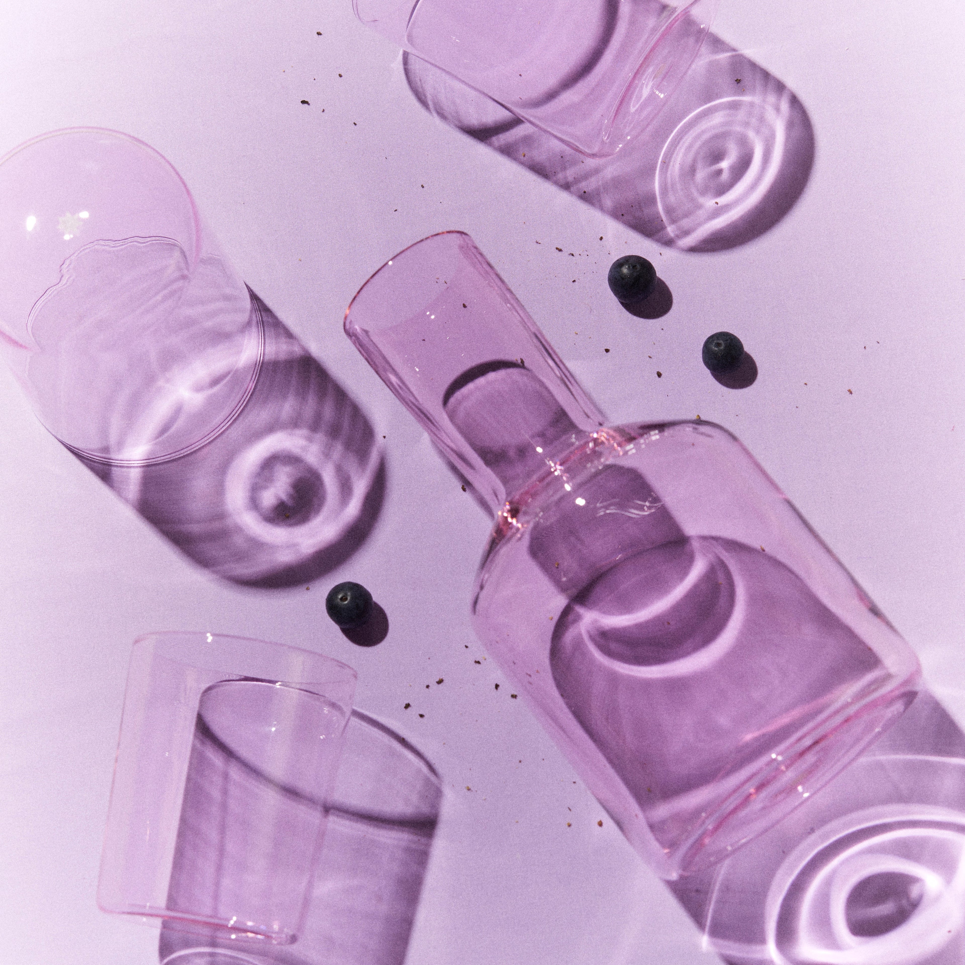 Bedside Carafe & Glass - Pink - Slowdown Studio