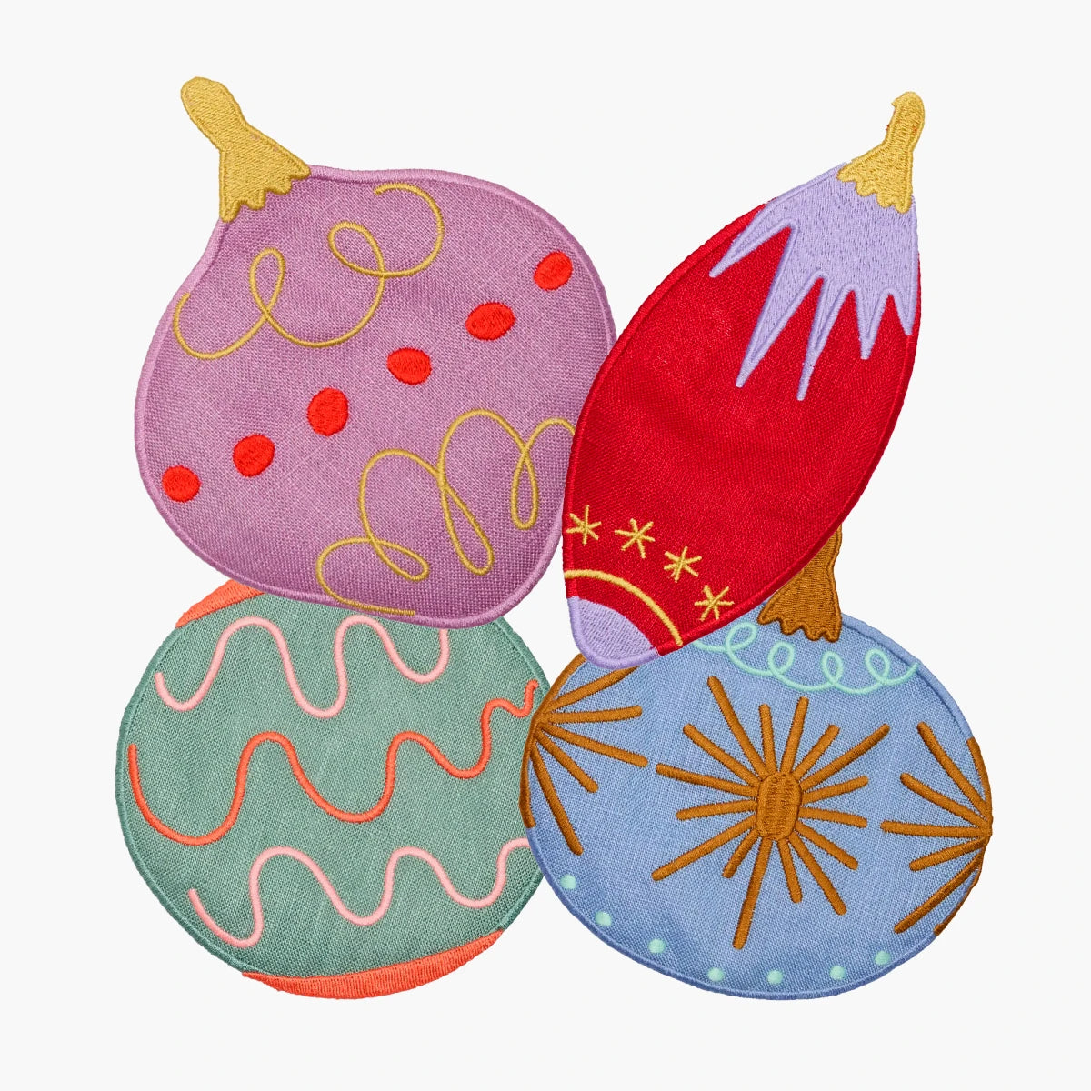 Deck the Halls Coasters - Set of 4 - Slowdown Studio