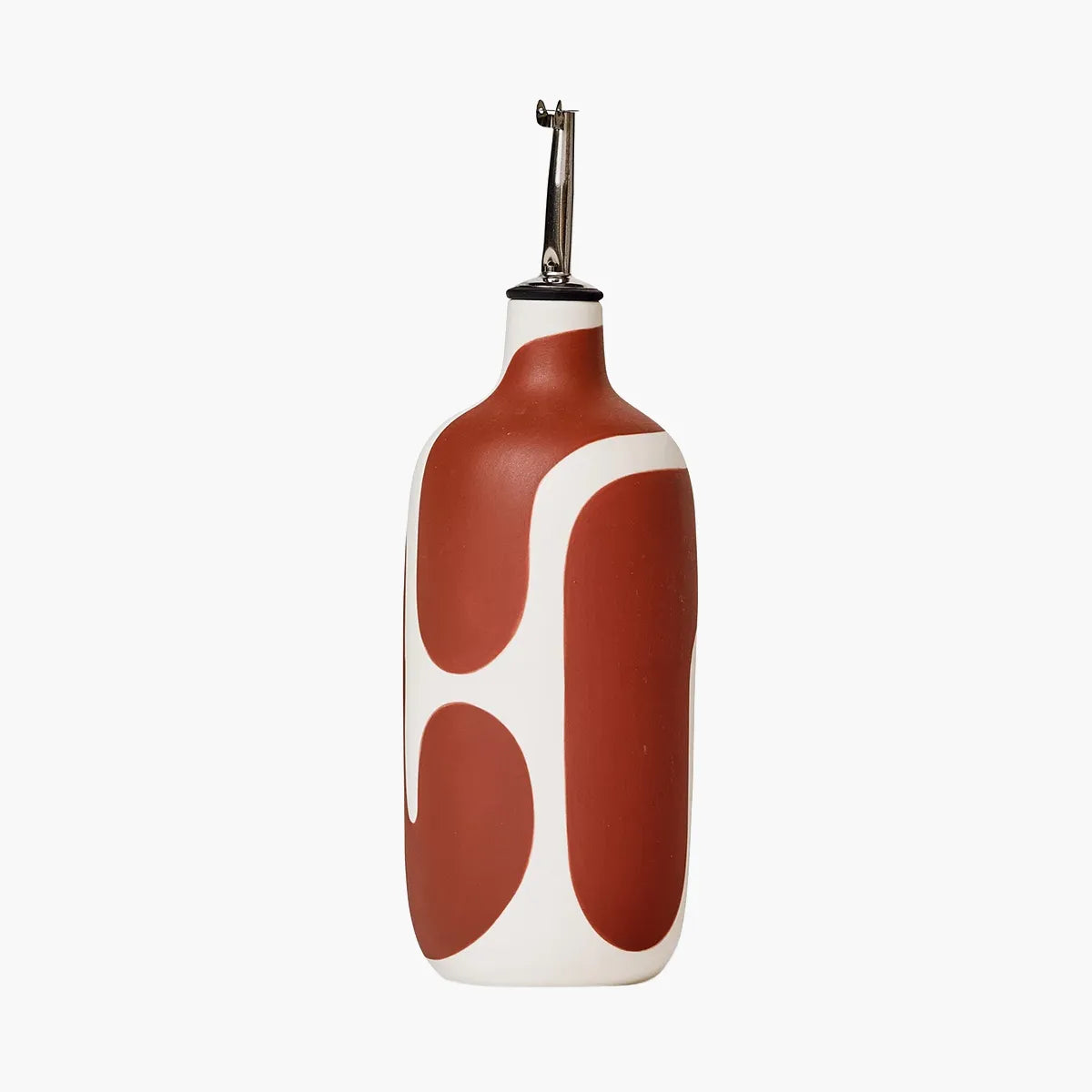 Decorative bottle with a unique design on a white background