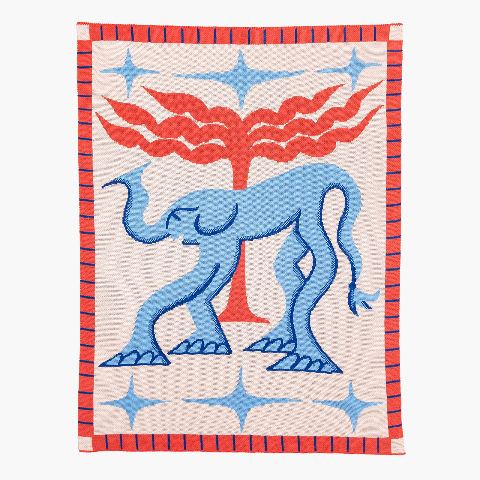 Jellyphant Mini Knit Blanket by Slowdown Studio designed in collaboration with artist Roisin O&