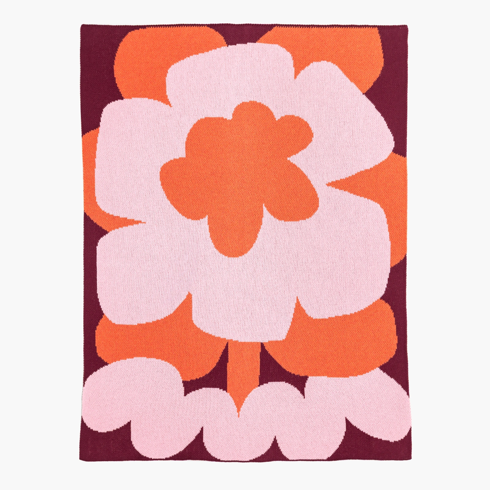 Petal pop Mini Knit Blanket by Slowdown Studio designed in collaboration with artist Micke Lindebergh