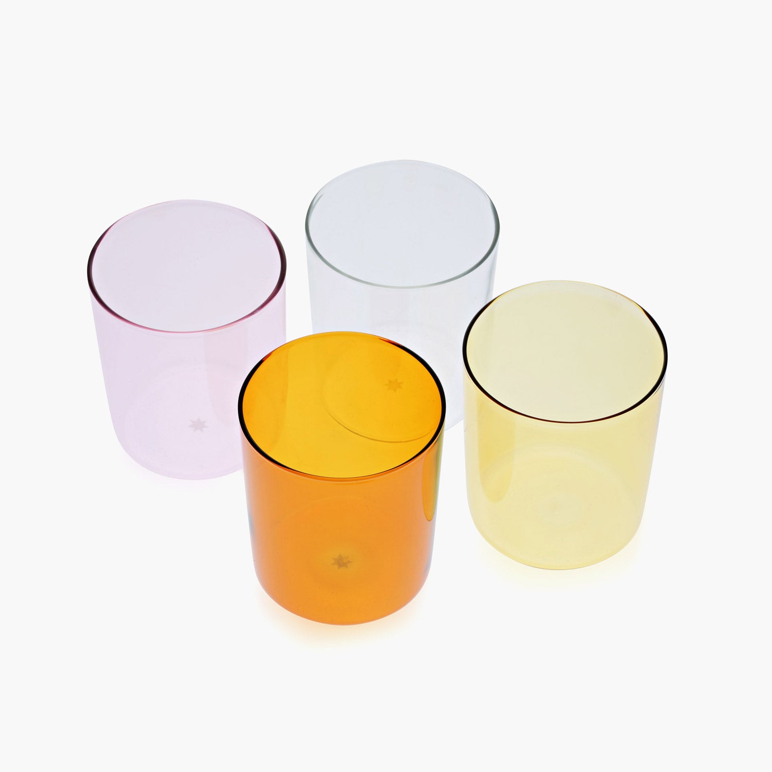 Large Glass Cups - Set of 4 - Summer - Slowdown Studio