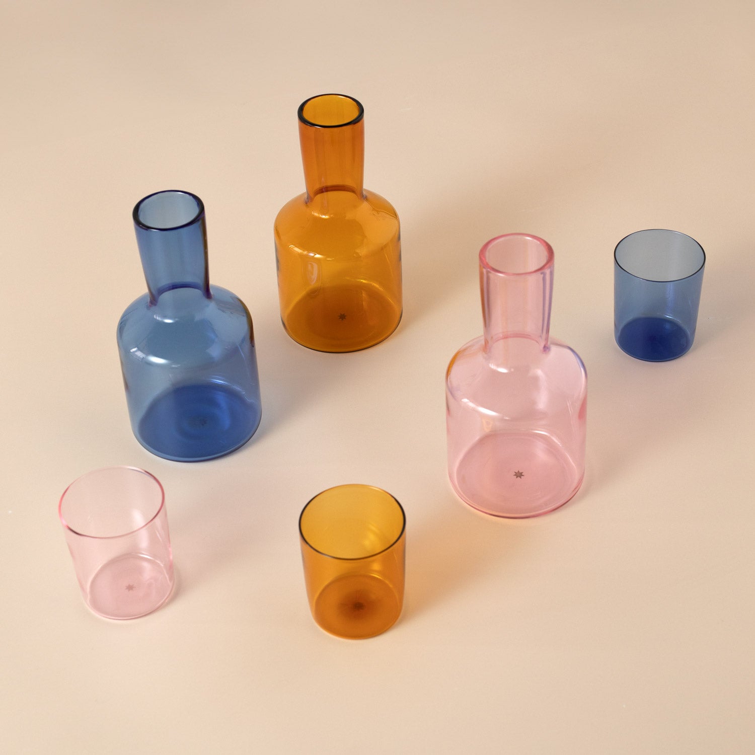 Bedside Carafe & Glass - Amber - Slowdown Studio