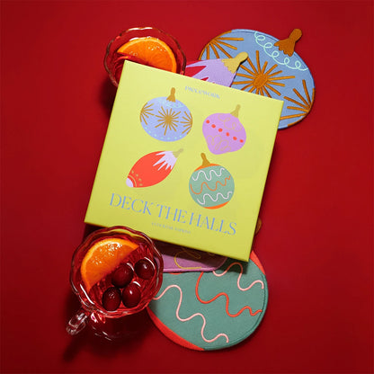 Deck the Halls Coasters - Set of 4 - Slowdown Studio