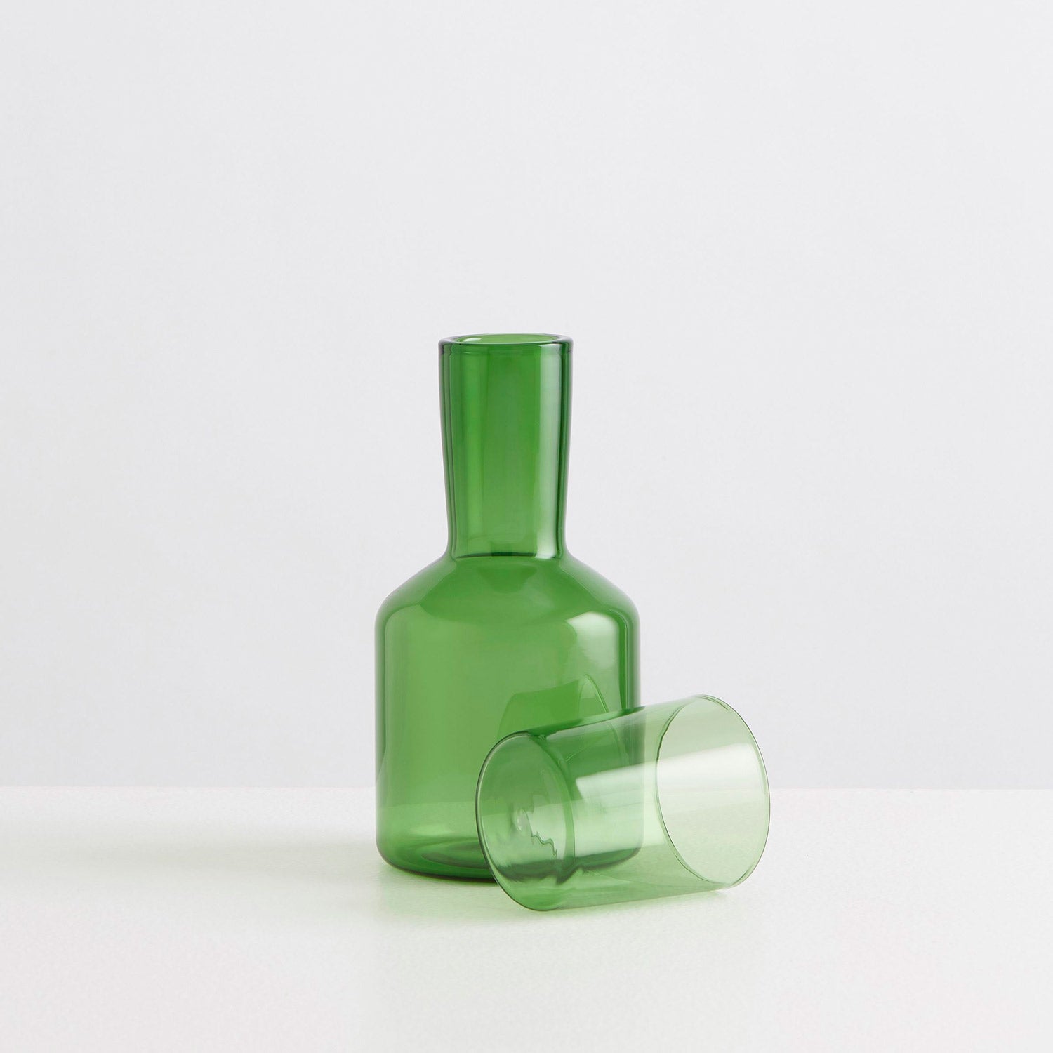 Bedside Carafe &amp; Glass - Green - Slowdown Studio