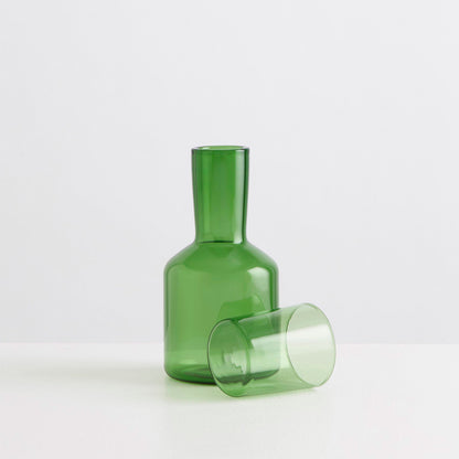 Bedside Carafe &amp; Glass - Green - Slowdown Studio