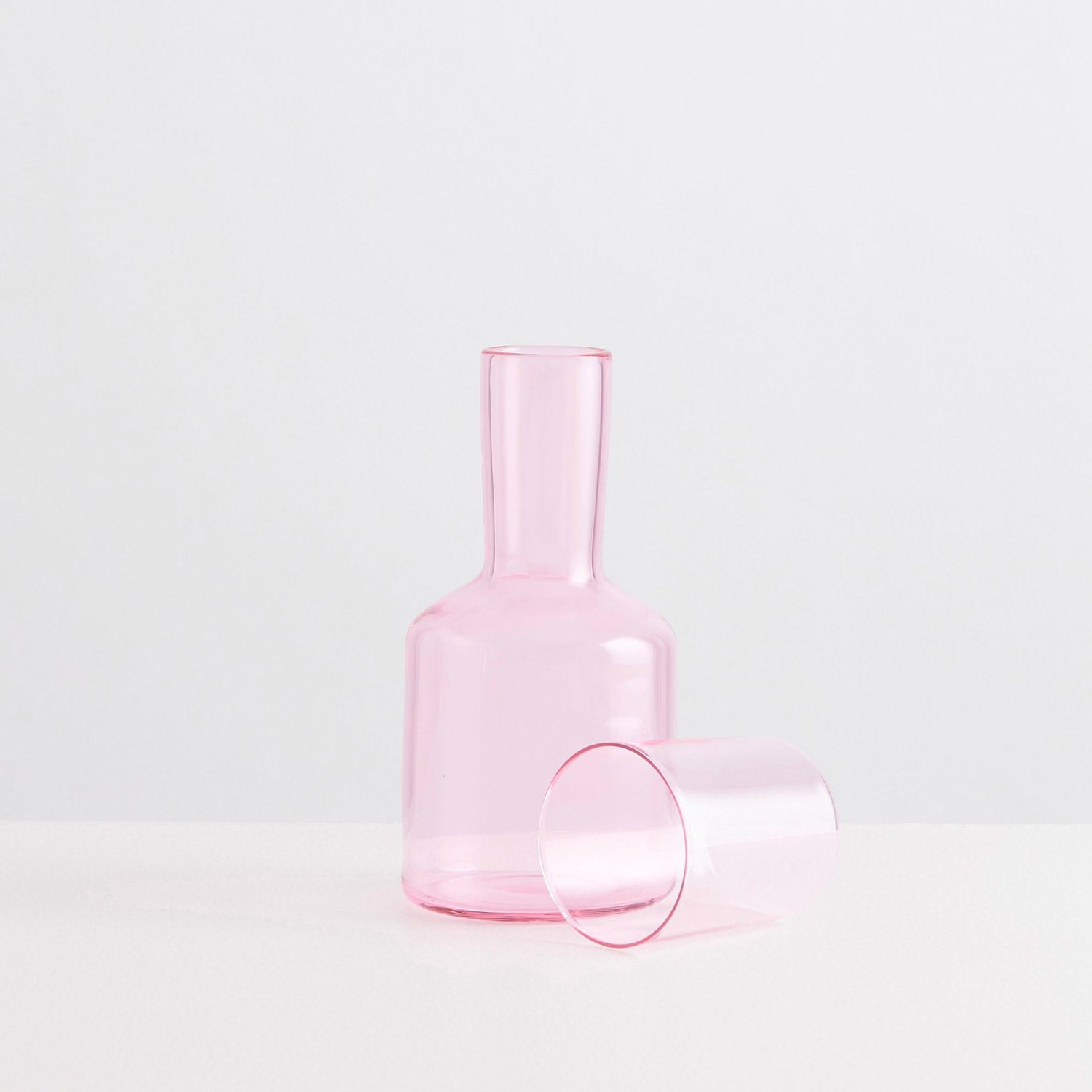 Bedside Carafe &amp; Glass - Pink - Slowdown Studio